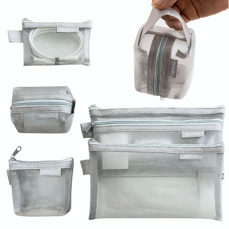 Tech Accessories Case - Серые сетчатые органайзеры – для путешествий,